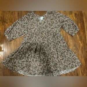 Shop The Mint Multicolored floral print long sleeve dress